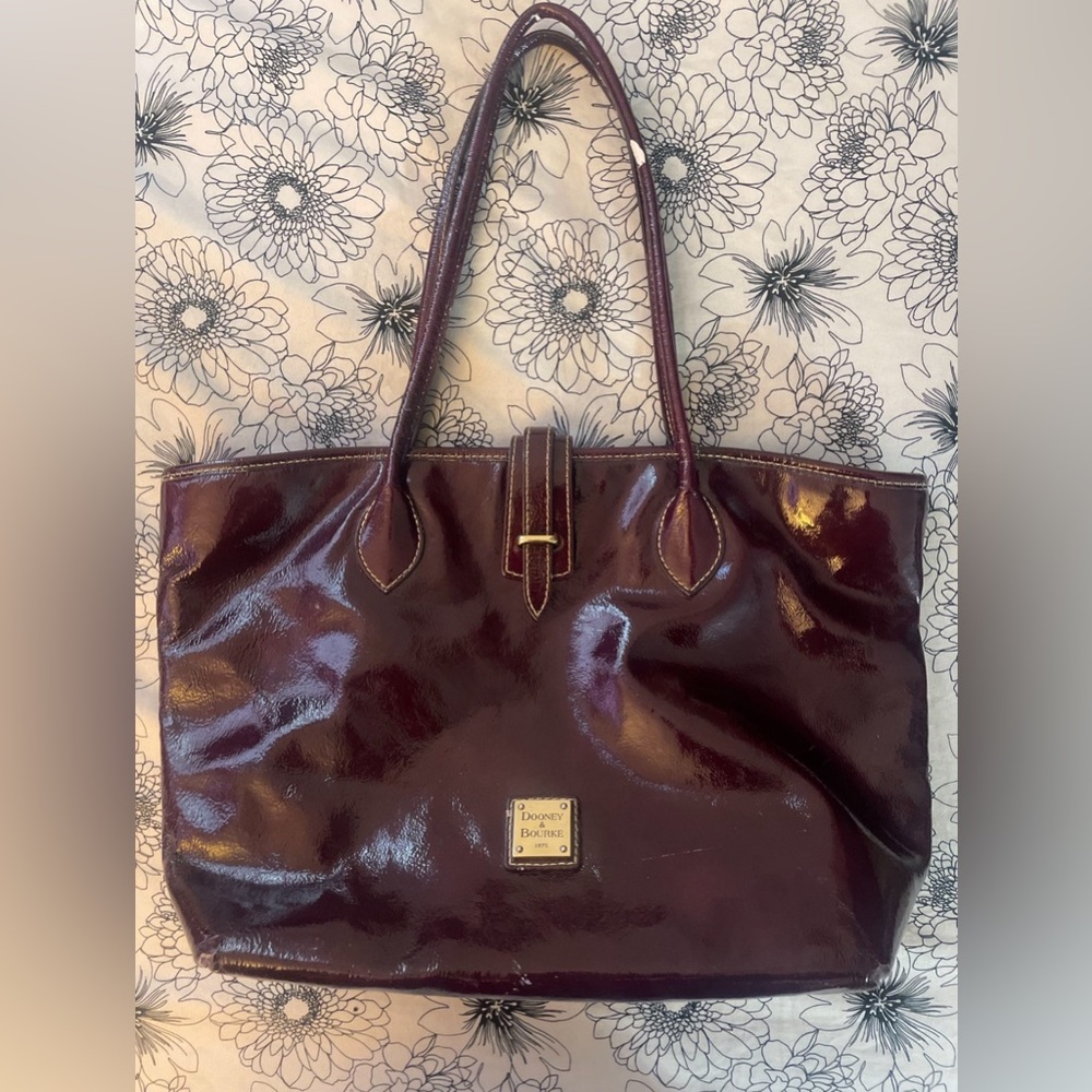 Dooney & Bourke Shiny Burgundy Tote